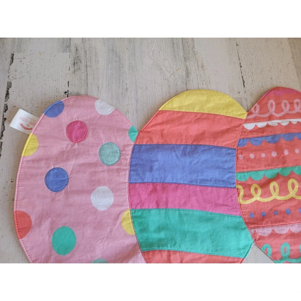Pastel easter egg colorful table runner spring‎ accessory home decor unique